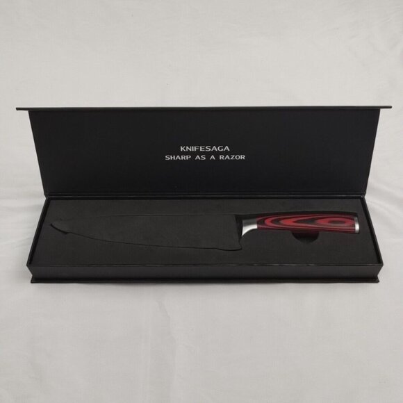 KnifeSaga Japanese Chef Knife Professional 8-Inch Blade High Carbon Steel - Picture 5 of 6